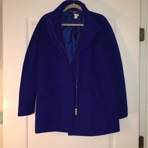 Blue JCrew Factory City Coat Size 6 like new